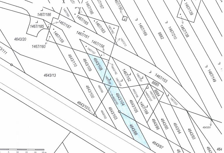 120 EX 20864/09-1247 podíl 1/3 pozemků v k.ú. Veselí-Předměstí, okres Hodonín